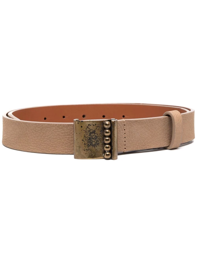 Pre-owned Gianfranco Ferre 1990s Stud Detailing Buckle Belt In Neutrals