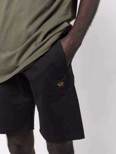 Shop Paul & Shark Logo-patch Bermuda Shorts In Schwarz