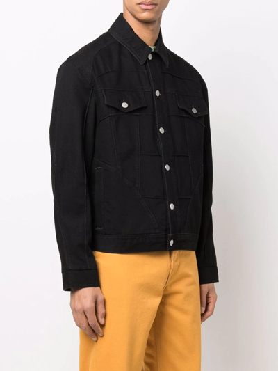 Shop Mcq By Alexander Mcqueen Chest-pocket Denim Jacket In Schwarz