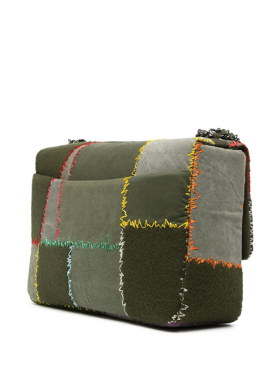 Readymade Patchwork-detail Messenger Bag In Grün