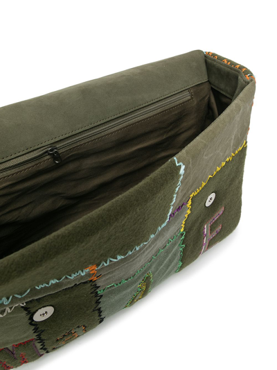 Readymade Patchwork-detail Messenger Bag In Grün