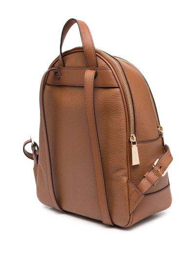 Shop Michael Michael Kors Brooklyn Pebble-texture Backpack In Braun