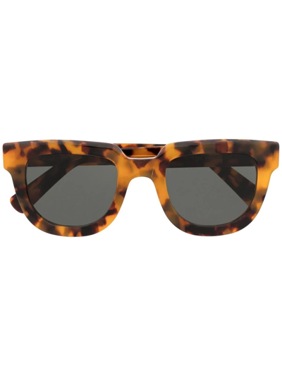 Shop Retrosuperfuture Tortoiseshell-effect Square-frame Sunglasses In Braun