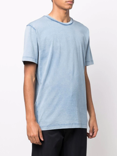 Shop Roberto Collina Washed Cotton T-shirt In Blau