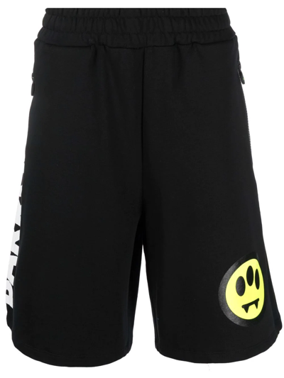 Shop Barrow Logo-print Bermuda Shorts In Black