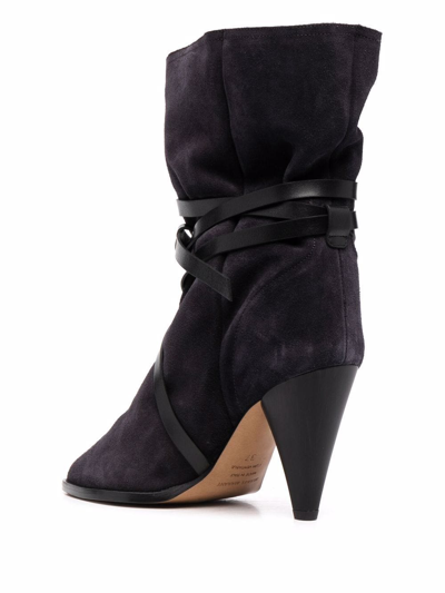 Shop Isabel Marant Pointed Suede Boots In Schwarz