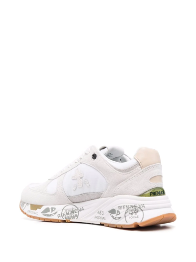 Shop Premiata Low-top Panelled Sneakers In Weiss