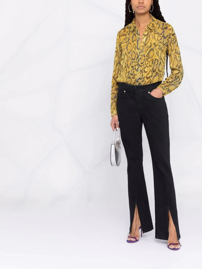 Shop Diane Von Furstenberg Lorelei Abstract-print Shirt In Gelb