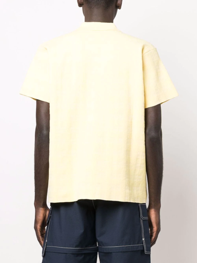 Jacquemus Jacquard-knit Polo Shirt In Gelb