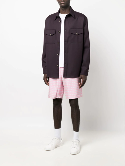 Jacquemus Grey & Pink 'le Short Gelati' Shorts In Rosa