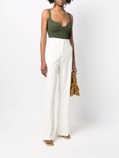 Shop Jacquemus Straight-leg Trousers In Weiss