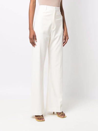 Jacquemus Le Pantalon Sauge Flared Trousers In Weiss