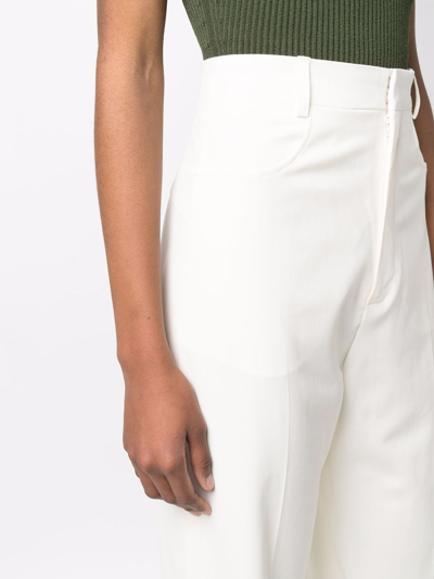 Jacquemus Le Pantalon Sauge Flared Trousers In Weiss