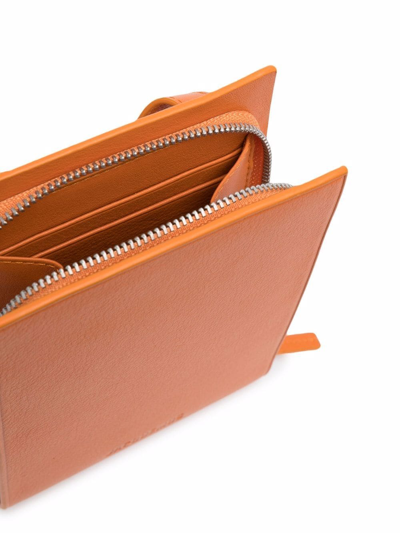 Shop Jacquemus Leather Shoulder Bag In Orange