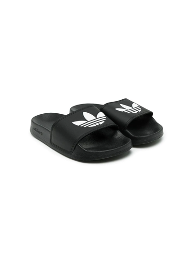 Adidas Originals Adilette Lite J Sandals In Black