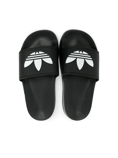 Adidas Originals Adilette Lite J Sandals In Black