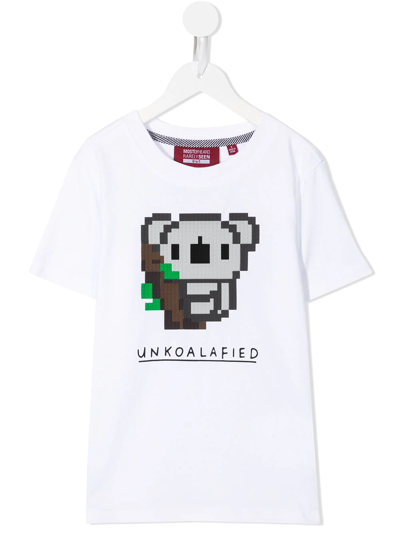 Shop Mostly Heard Rarely Seen 8-bit Printed Cotton T-shirt In White
