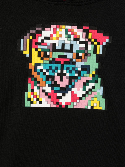 Shop Mostly Heard Rarely Seen 8-bit Graphic Print Cotton Hoodie In Black