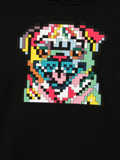 Mostly Heard Rarely Seen 8-bit Graphic Print Cotton Hoodie In Black