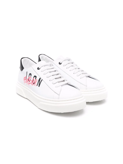 Shop Dsquared2 Teen Icon Forever Sneakers In White