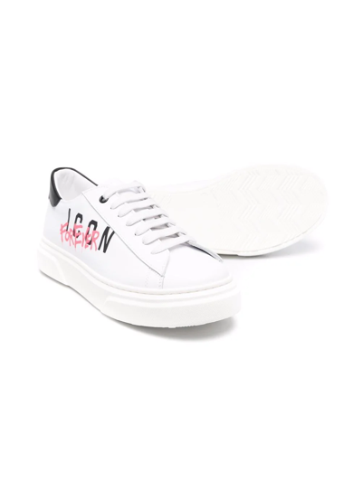 Shop Dsquared2 Teen Icon Forever Sneakers In White