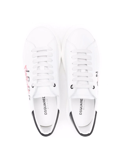 Shop Dsquared2 Teen Icon Forever Sneakers In White