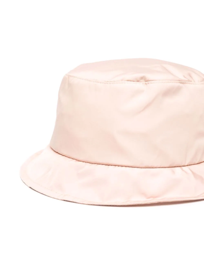 Moncler Logo-patch Bucket Hat In Pink