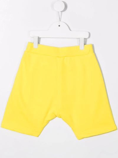 Shop Dsquared2 Logo-print Jogger Shorts In Yellow