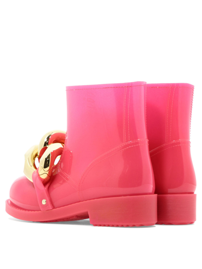 Shop Jw Anderson "chain" Ankle Boots In Pink