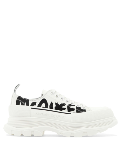 Shop Alexander Mcqueen "tread Slick" Lace-up Shoes In White