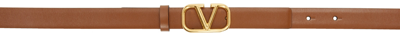 Shop Valentino Reversible Black & Brown Vlogo Belt In 11j Selleria