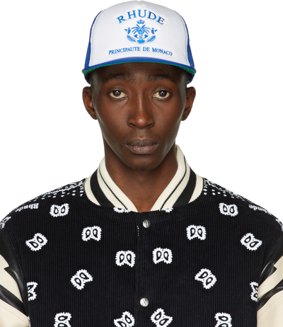 Rhude Men's Principaute Trucker Hat In Royal Blue | ModeSens