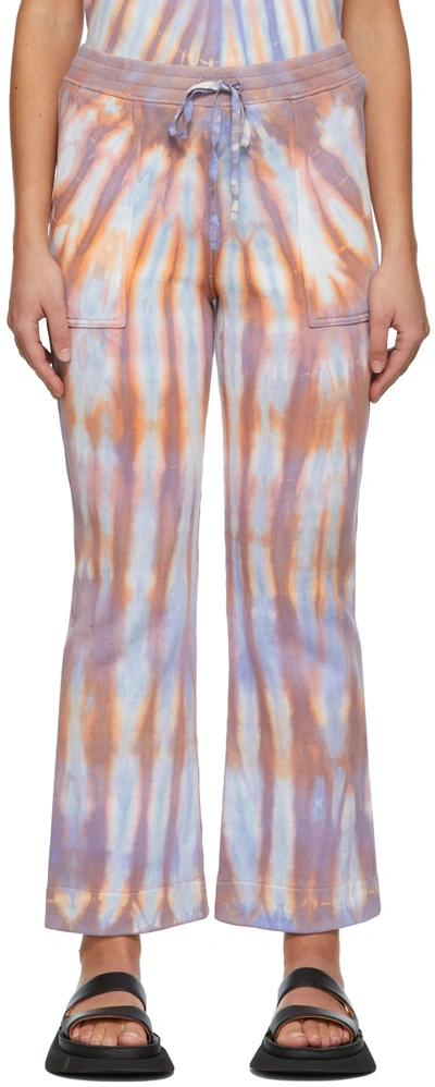 Raquel Allegra Multicolor Flood Tracker Lounge Pants In Suns Sunset