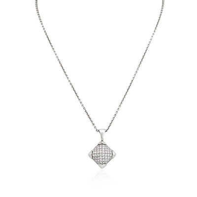 Shop Bvlgari White Gold Diamond Necklace
