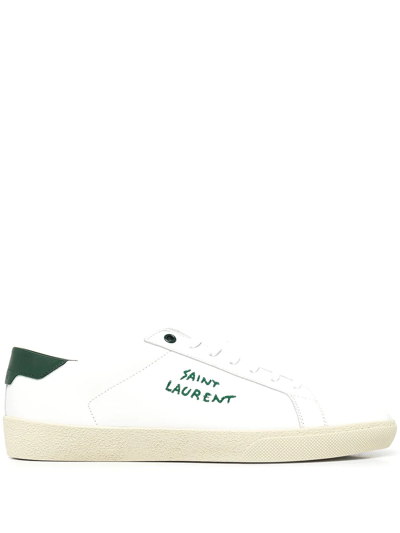 Shop Saint Laurent Signa Low-top Sneakers In White