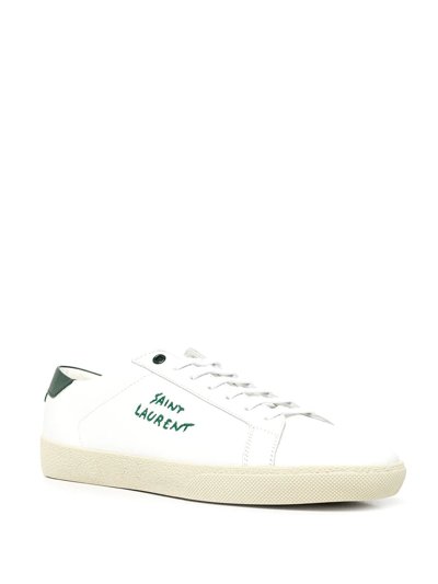 Shop Saint Laurent Signa Low-top Sneakers In White