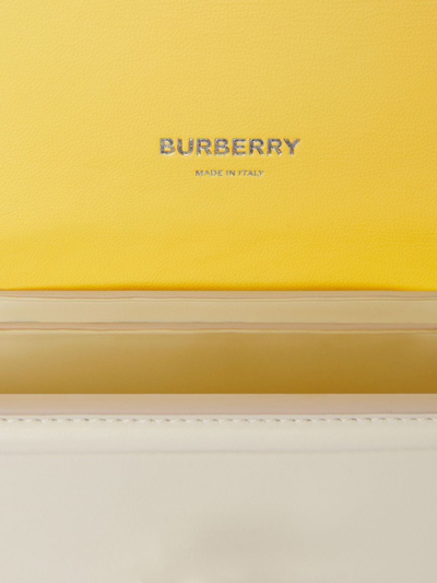 Shop Burberry Mini Tb Crossbody Bag In Neutrals
