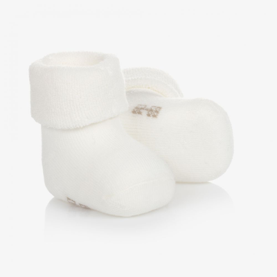 Shop Falke Ivory Cotton Baby Socks