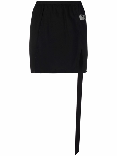 Shop Rick Owens Drkshdw Skirt With Print In Black