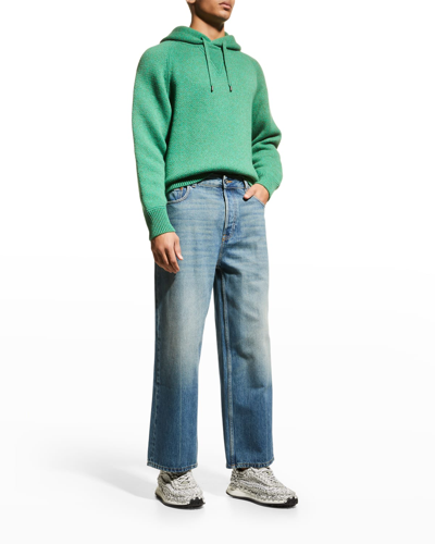 Shop Valentino Men's Wide Leg Denim Jeans