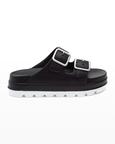 Shop Jslides Simply B Dual-buckle Slide Sandals In Lt Pink