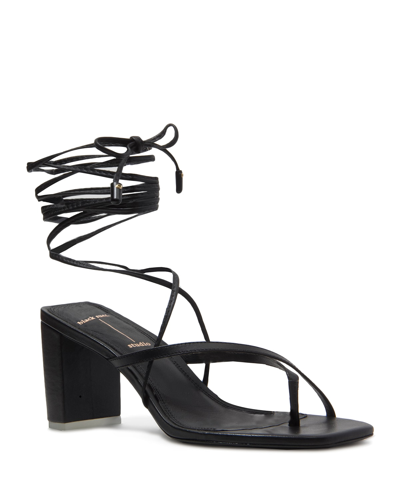Shop Black Suede Studio Delilah Calfskin Ankle-tie Sandals In Black Croco