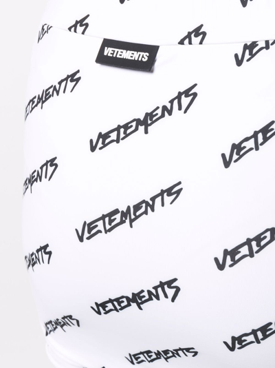 Shop Vetements Gonna Con Logo In White