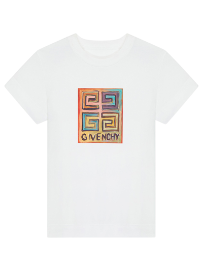 Shop Givenchy T-shirt 4g Sun In White