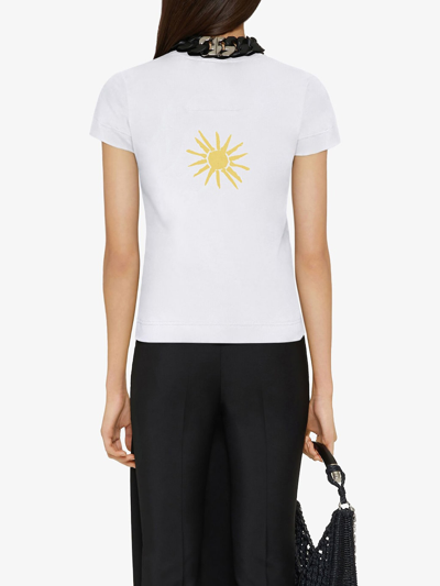 Shop Givenchy T-shirt 4g Sun In White