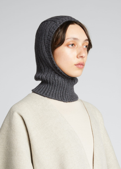 Shop The Row Everest Cashmere Head Piece In Charcoal