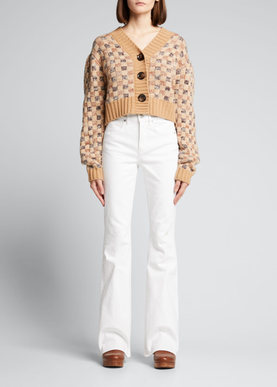 Veronica Beard Jeans Beverly High-rise Skinny Flare Jeans​ In White