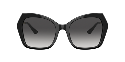Dolce & Gabbana Butterfly Sunglasses, 56mm In Grey Gradient