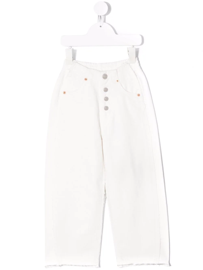 Shop Mm6 Maison Margiela High-waisted Jeans In Weiss