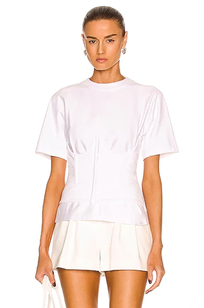 Alaïa Corset T-shirt In Blanc